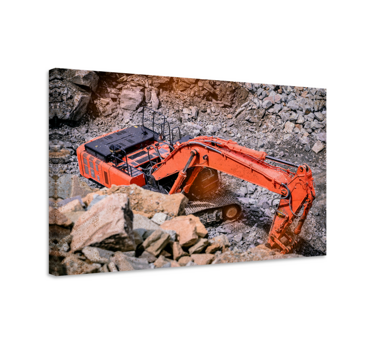 Sports canvas art heavy excavator scene - TenStickers