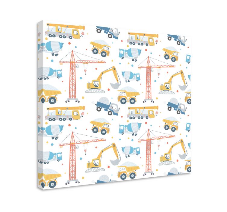 Sports canvas art construction vehicle fun - TenStickers