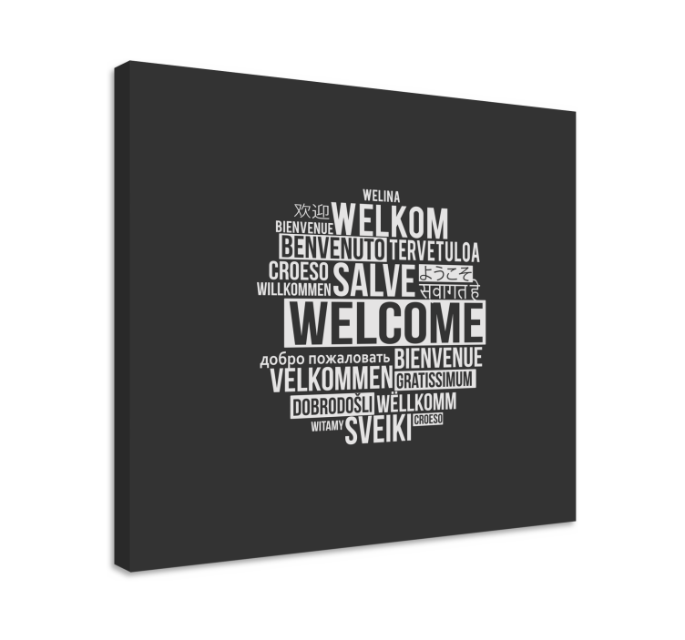 Quote canvas - a warm welcome for everyone - TenStickers