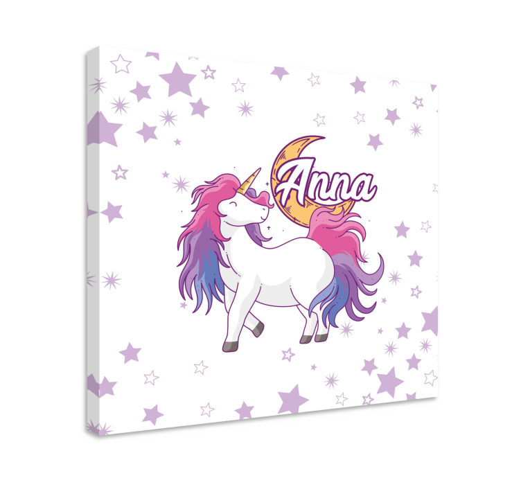 Unicorn pictures framed unicorn with stars - TenStickers