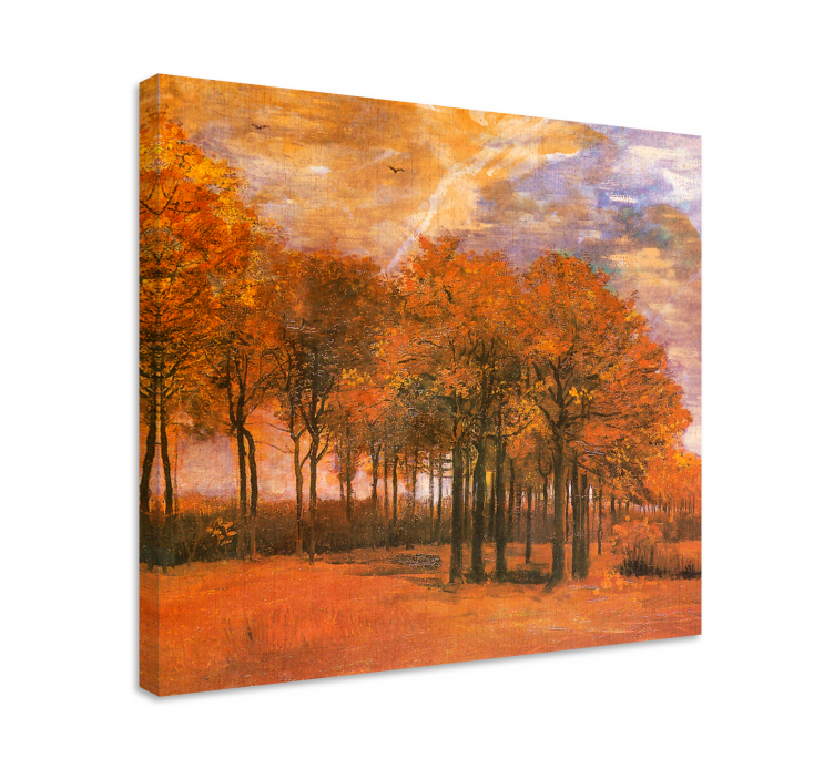 Landscape canvas autumn tree scene - TenStickers
