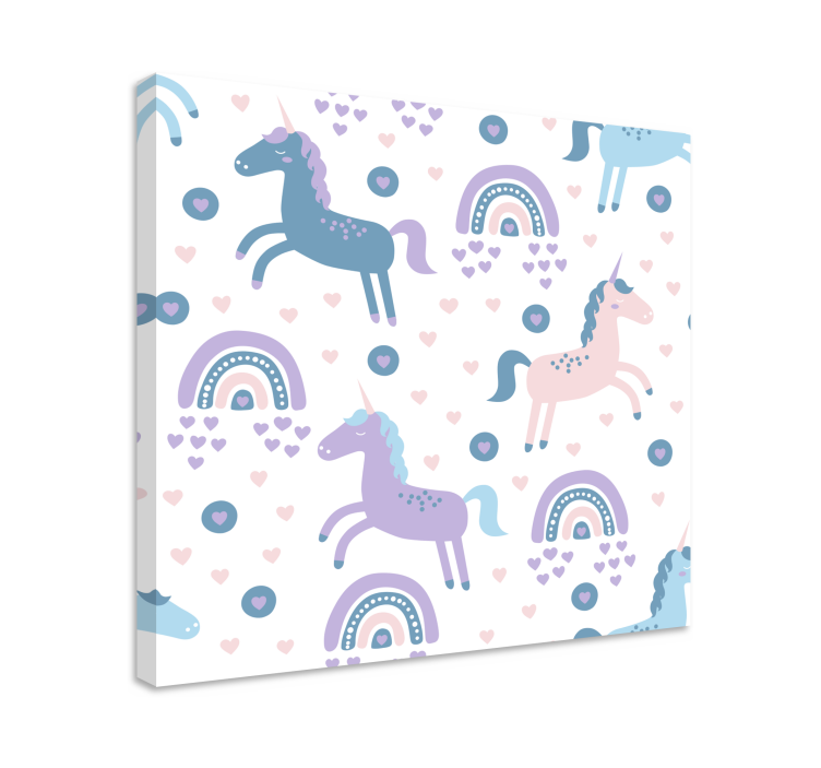 Stag canvas with whimsical unicorn designs - TenStickers