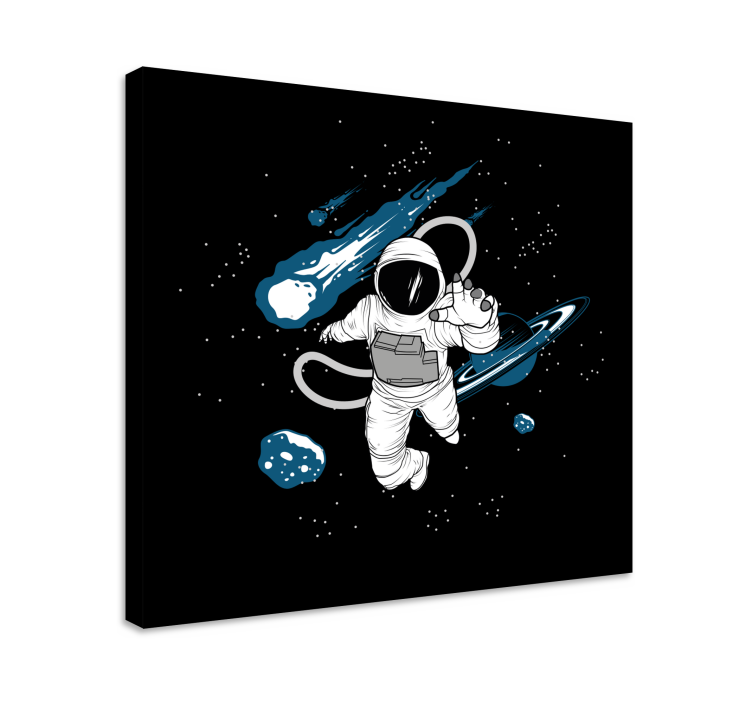 Video game canvas art astronaut in the universe - TenStickers