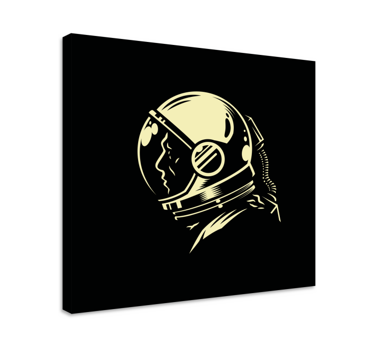 Vintage monochrome cosmonaut wall prints - TenStickers