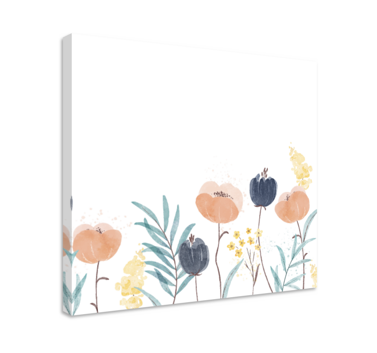 Flowers canvas floral buds design - TenStickers