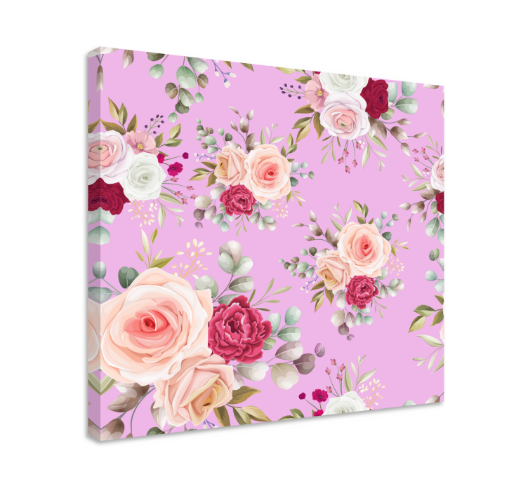 Flowers canvas floral design - TenStickers