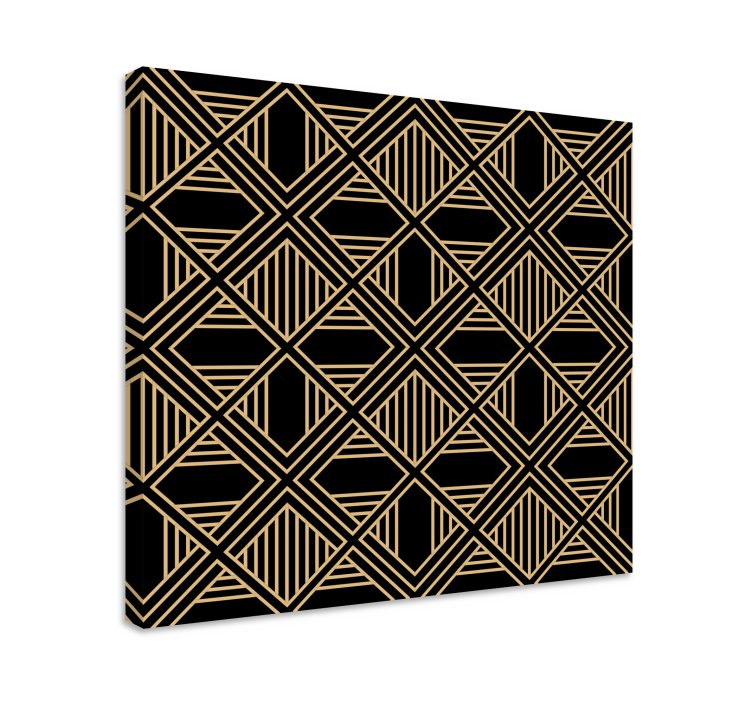 Geometric canvas golden geometric design - TenStickers
