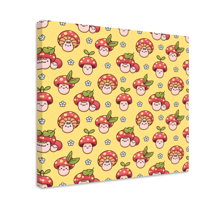 Mushroom Characters canvas print - TenStickers