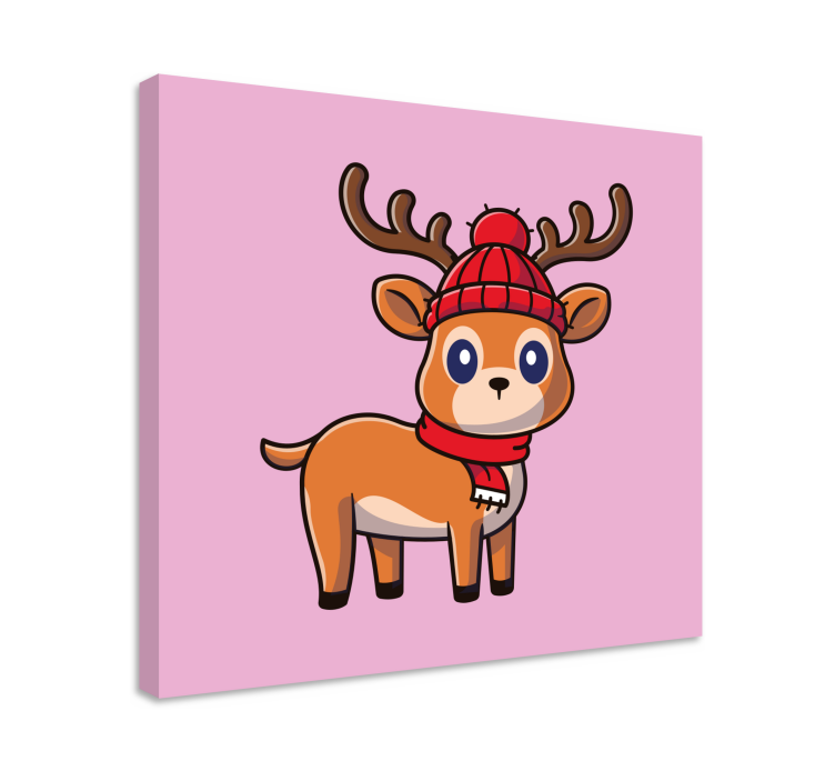 Baby reindeer Christmas canvas prints - TenStickers