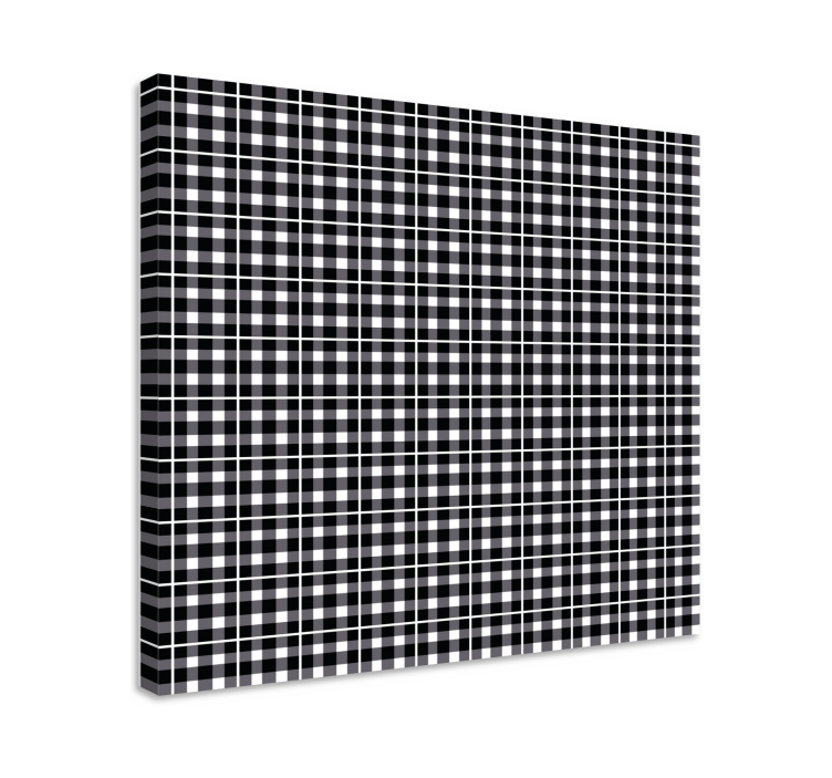Geometric canvas black and white grid - TenStickers
