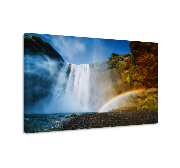 Majestic cascade scenery landscape canvas - TenStickers