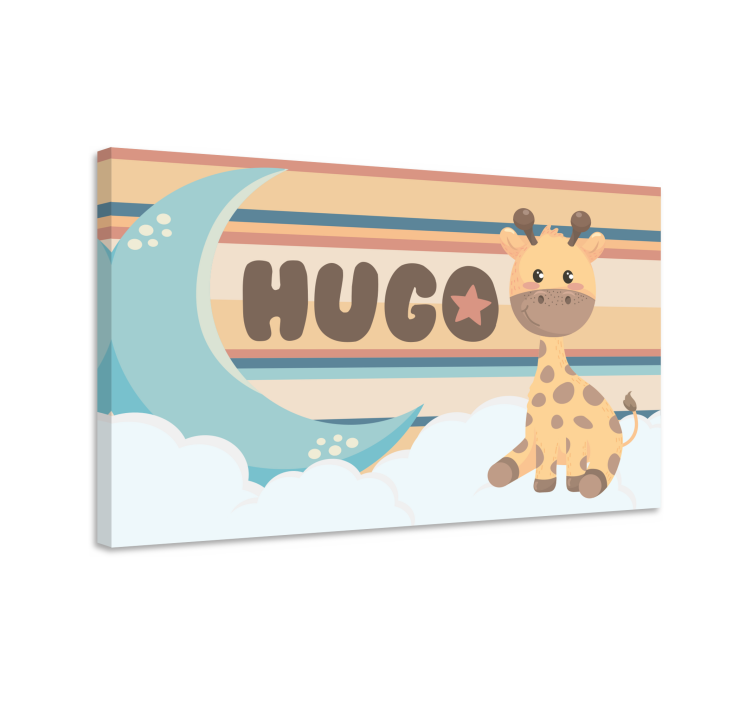 Playful Giraffe Design cocktail canvas - TenStickers