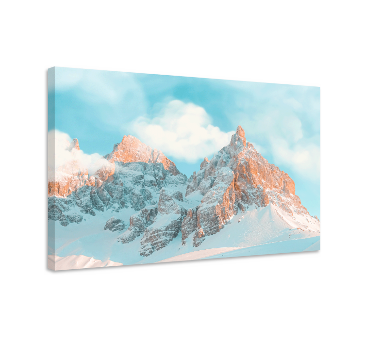 Landscape canvas of majestic mountain peaks - TenStickers