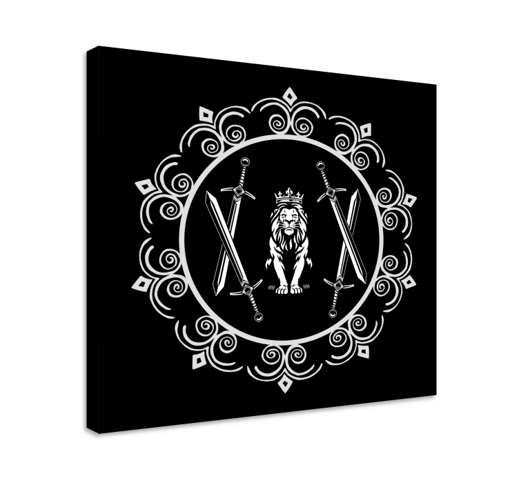 King of jungle silhouettes animal canvas prints - TenStickers