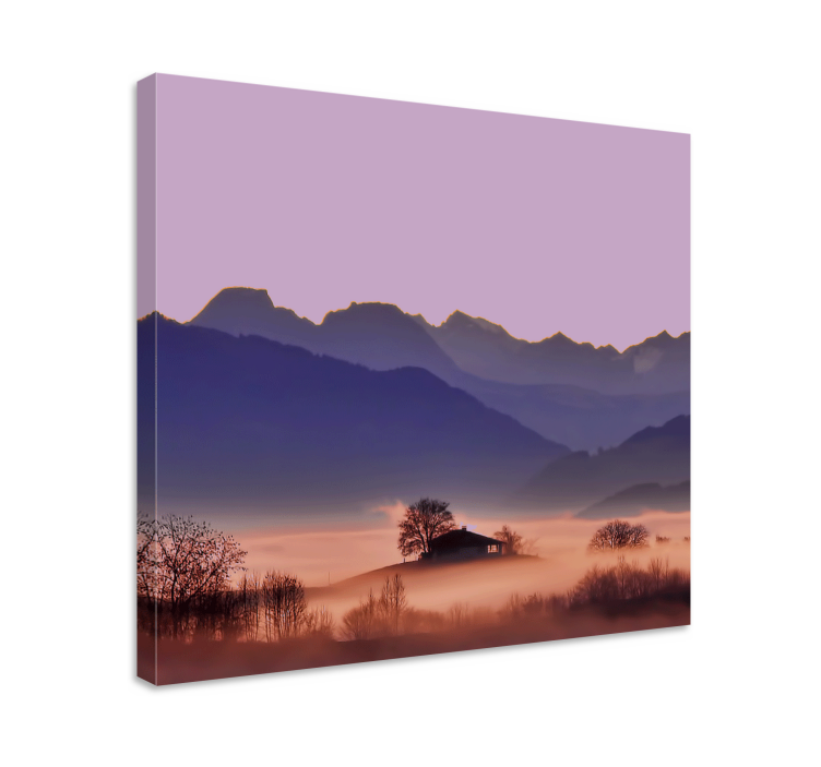 Landscape canvas mountain mist serenity - TenStickers