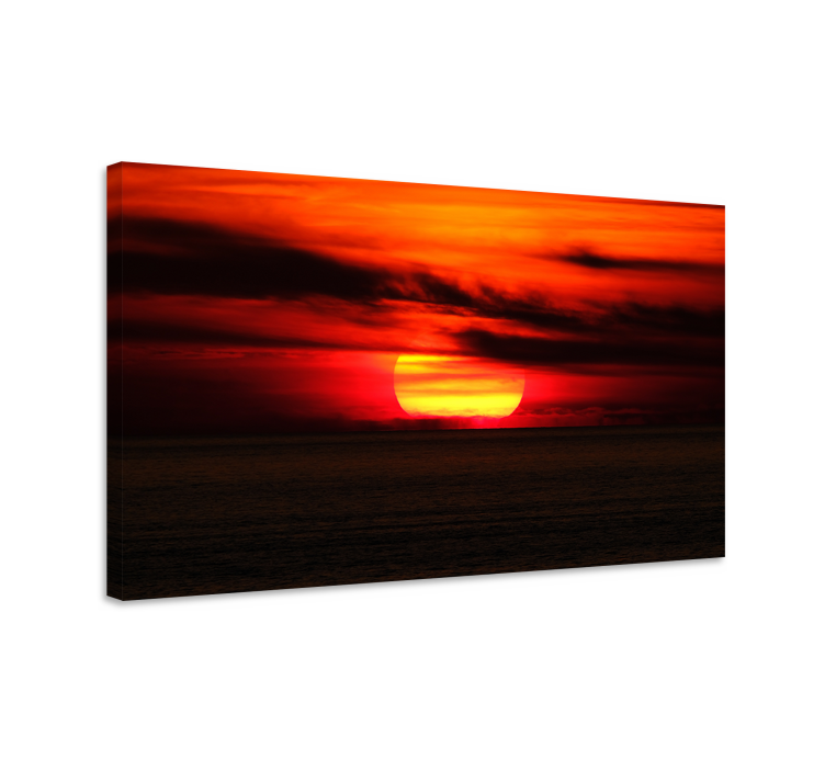 Landscape canvas beautiful sunset view - TenStickers