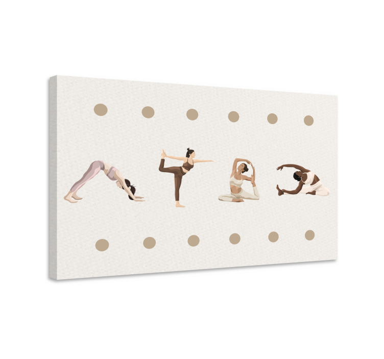 Quote canvas yoga poses sequence art print - TenStickers
