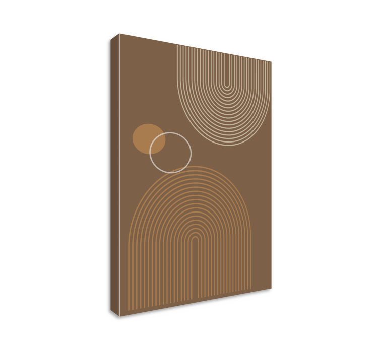 Geometric canvas curved line designs - TenStickers