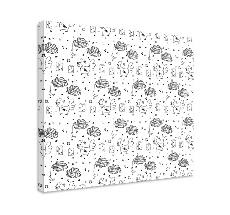 Animal canvas wall art charming feathered friends - TenStickers