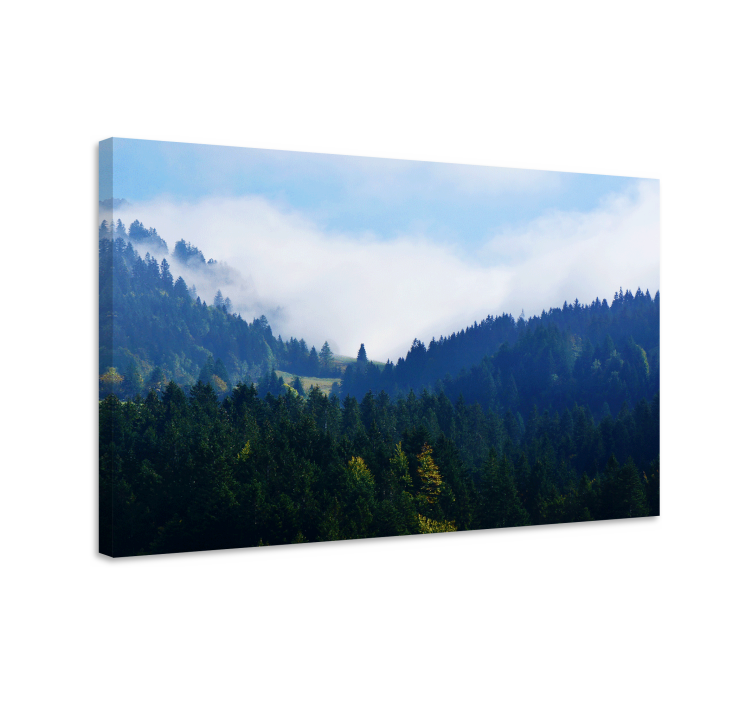 Majestic forest peaks landscape canvas - TenStickers
