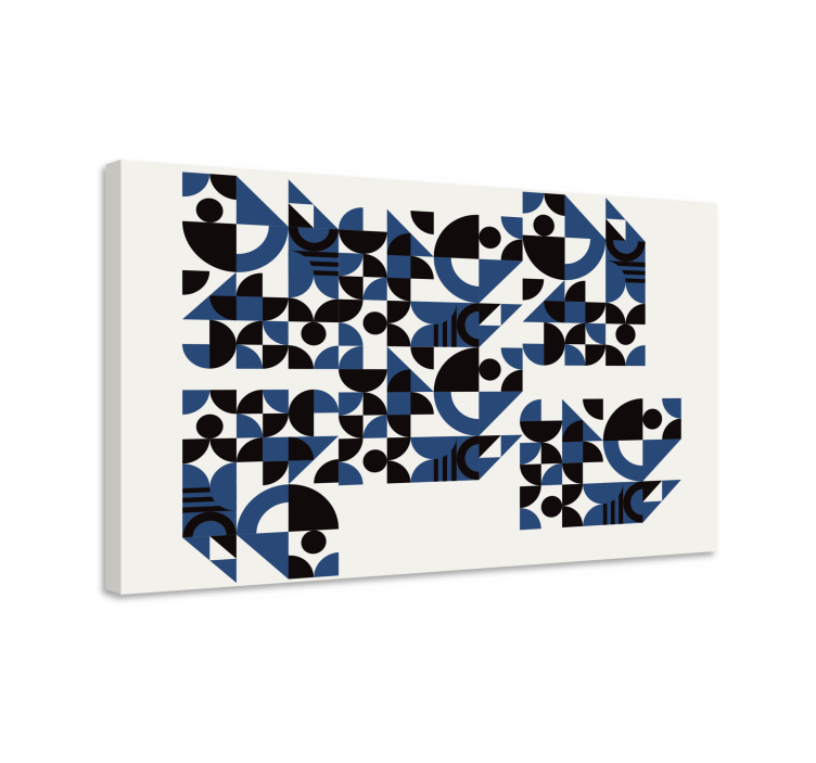 Geometric canvas with vibrant geometric designs - TenStickers