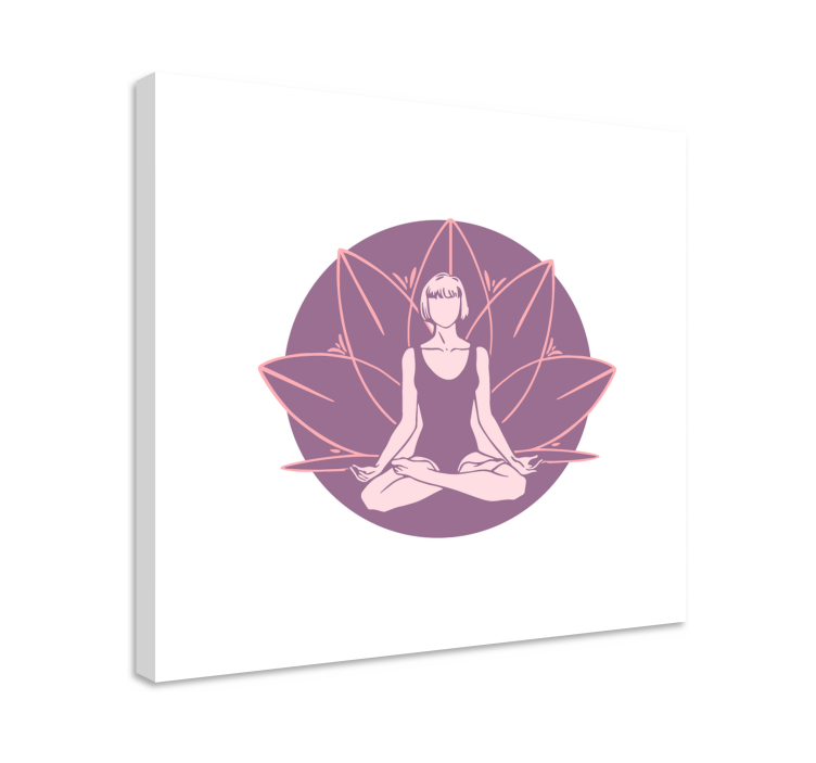 Zen canvas art serenity pose wall decor - TenStickers