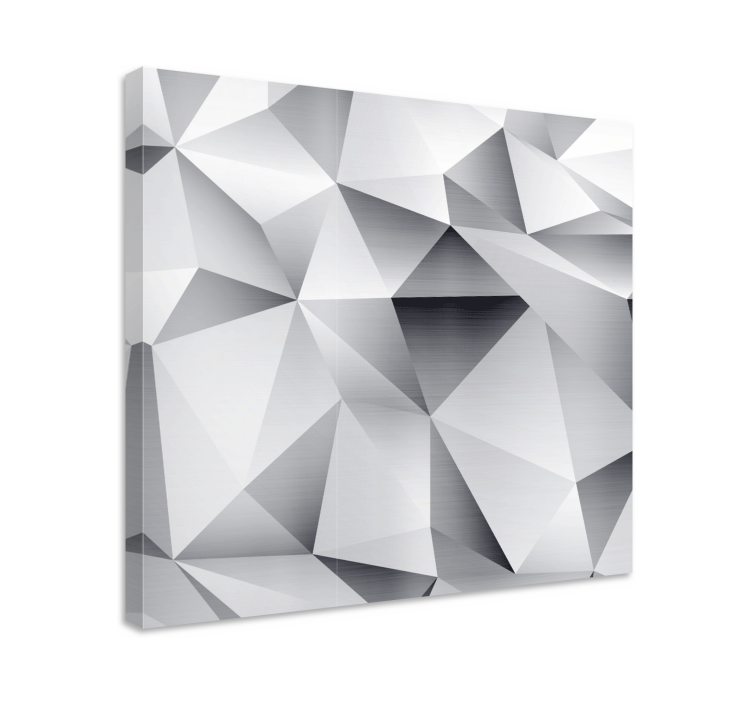 Geometric canvas abstract faceted structure - TenStickers
