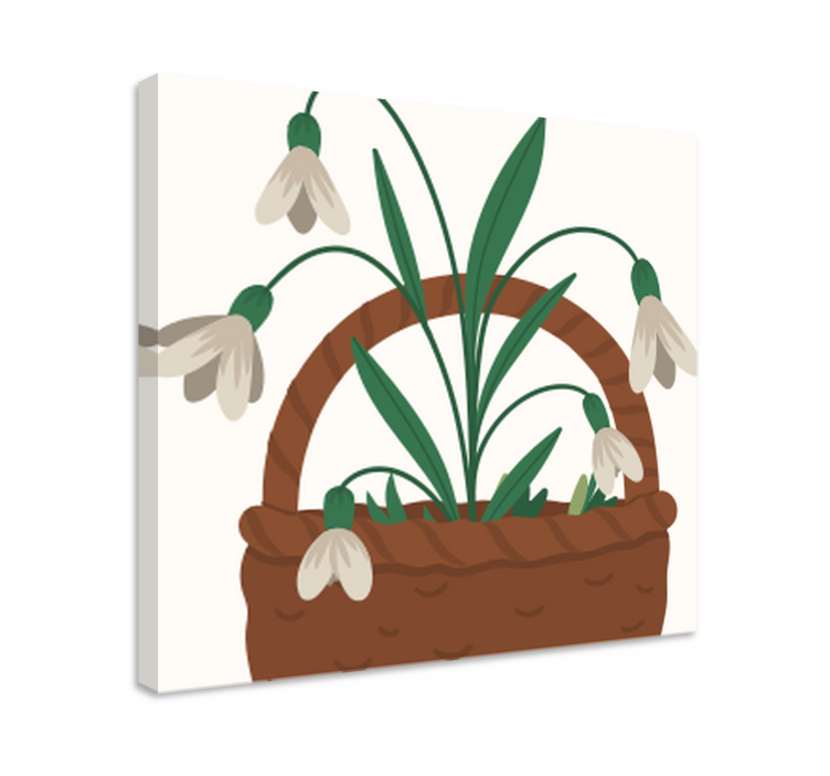 Flowers canvas snowdrop flower arrangement - TenStickers