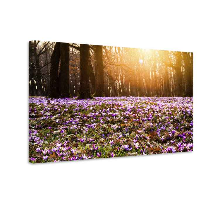 Flowers canvas blooming spring landscape - TenStickers
