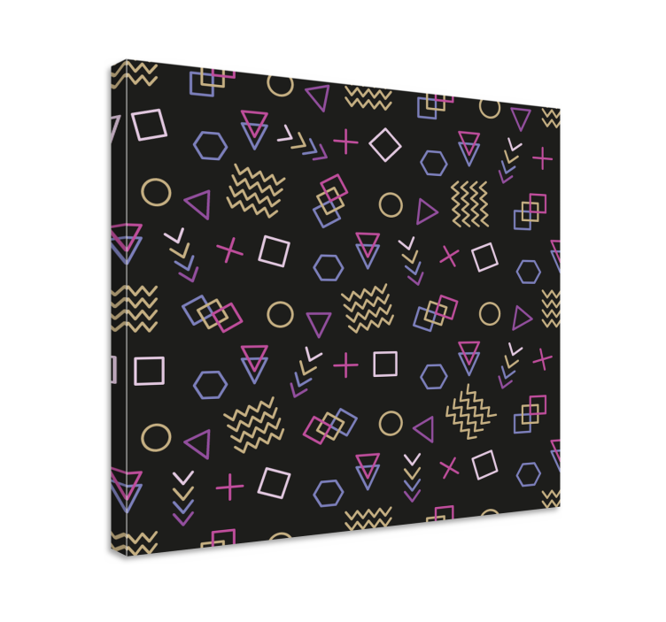 Geometric canvas with geometric shapes design - TenStickers