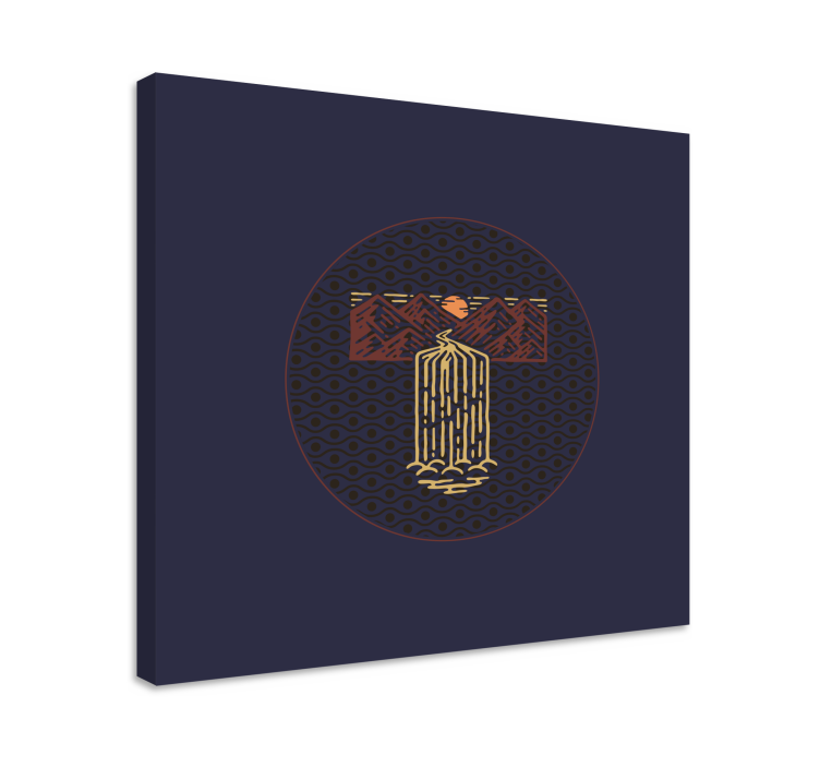 Landscape canvas serene waterfall view - TenStickers