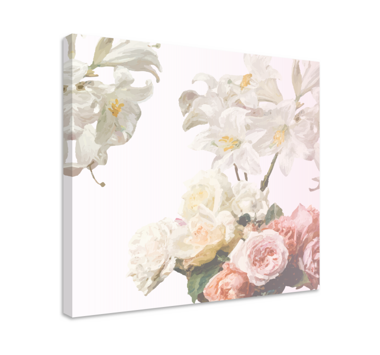 Flowers canvas subtle blossom arrangement - TenStickers