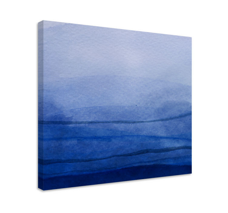 Abstract wall art 1 layered blue shades - TenStickers
