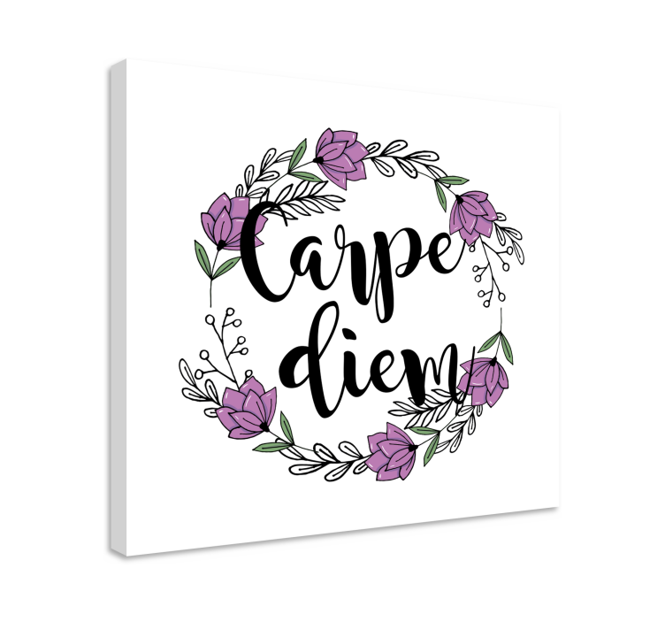Quote canvas floral quote design - TenStickers