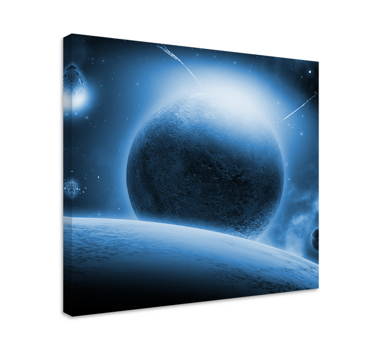 View of earth from the moon landscape canvas - TenStickers
