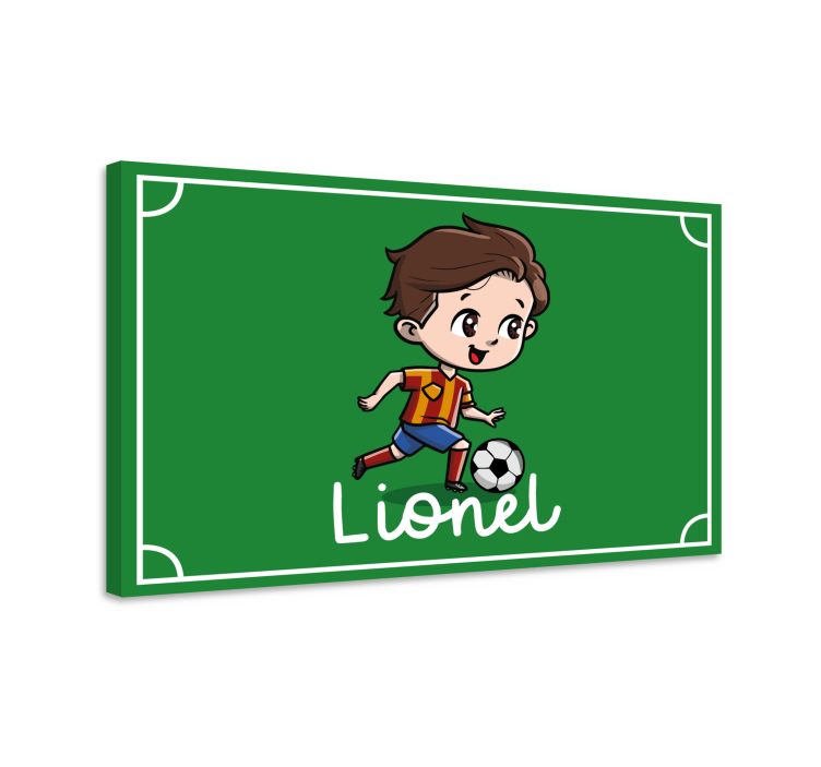 Sports canvas art soccer player illustration - TenStickers