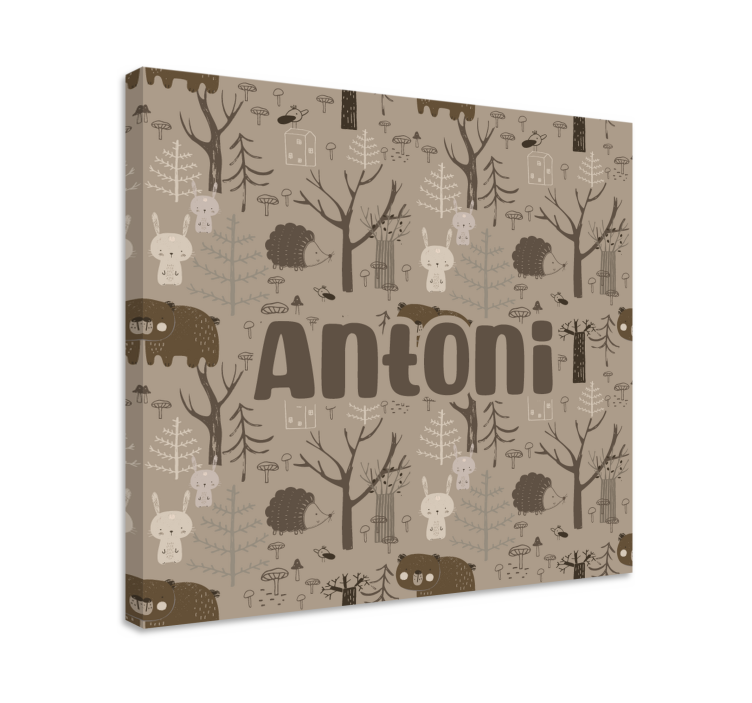 Cocktail canvas adorable woodland animals - TenStickers