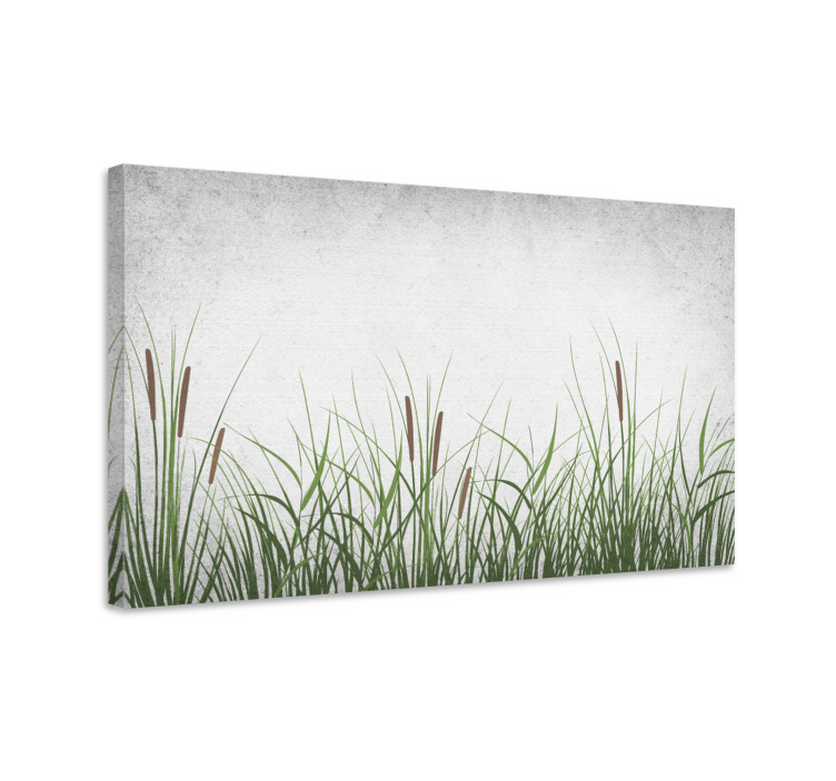 Flowers canvas with natural grass texture - TenStickers
