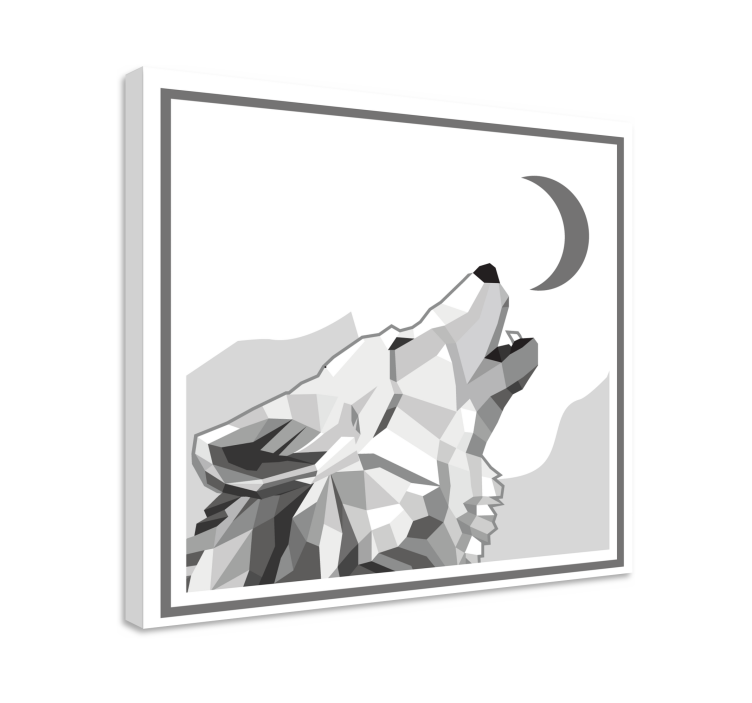 Dog wall art howling wolf decor - TenStickers