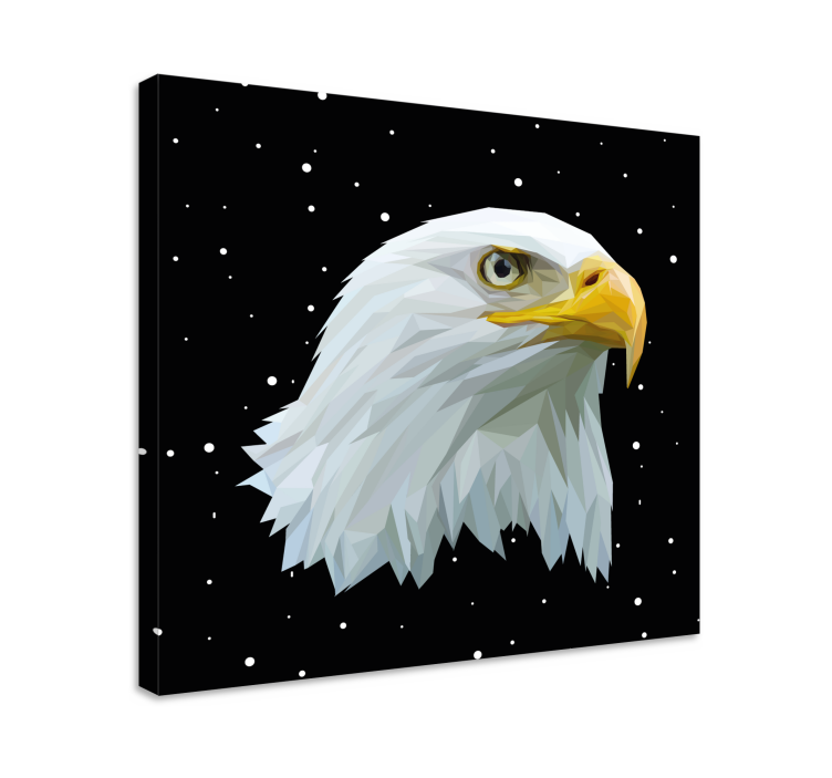 Geometric-animals mighty eagle bird canvas - TenStickers