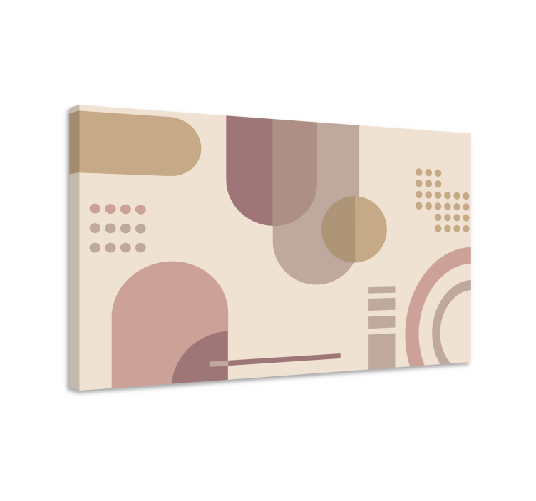 Modern canvas art with geometric abstract forms - TenStickers