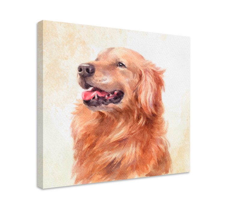 Dog wall art golden retriever artwork - TenStickers