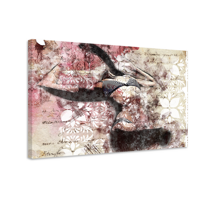 People canvas dancer silhouette art - TenStickers