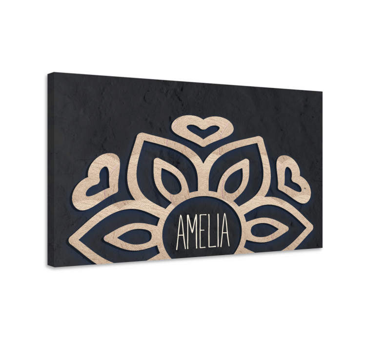 Buddha wall art flower design with hearts - TenStickers