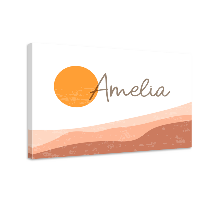 Quote canvas with elegant personalised name - TenStickers