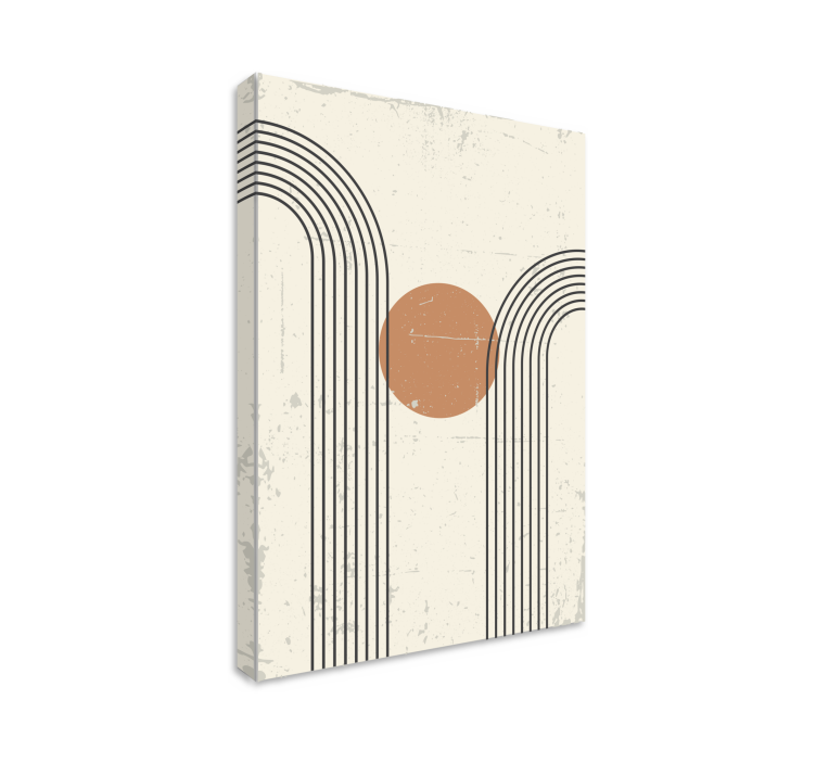 Abstract half arch  geometric canvas - TenStickers