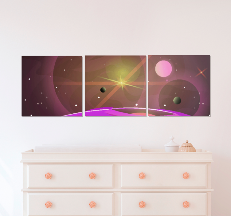 Video game canvas art galactic landscape - TenStickers