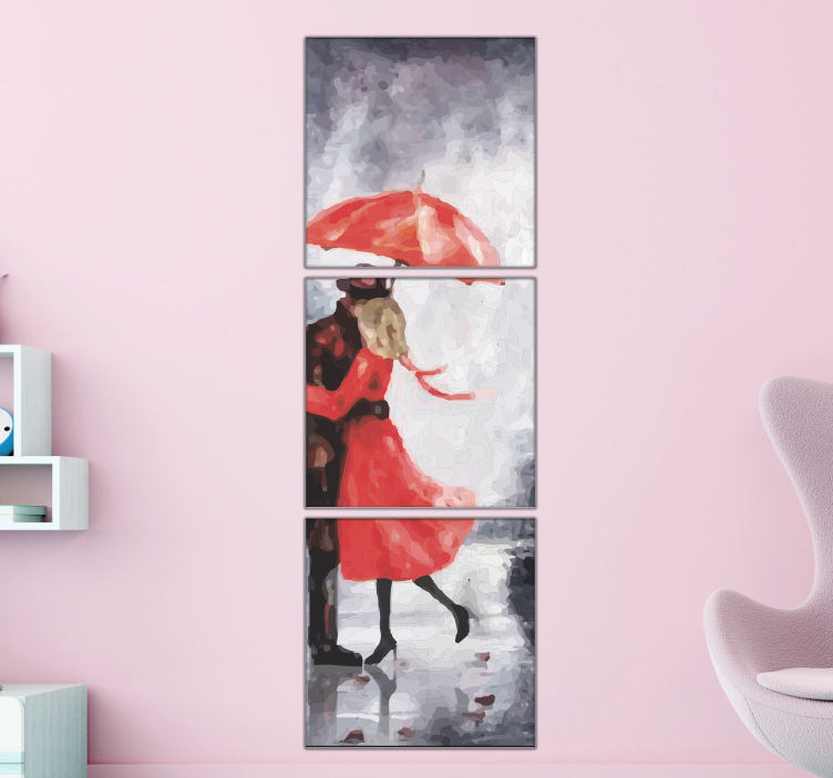 Personas enamorados Torre Eiffel canvas print - TenStickers