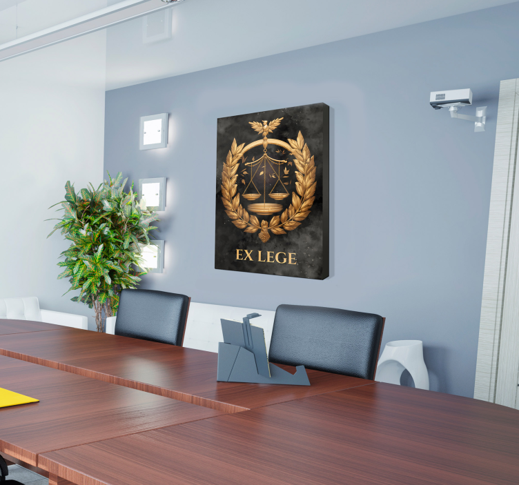 balance of justice office framed wall art - TenStickers