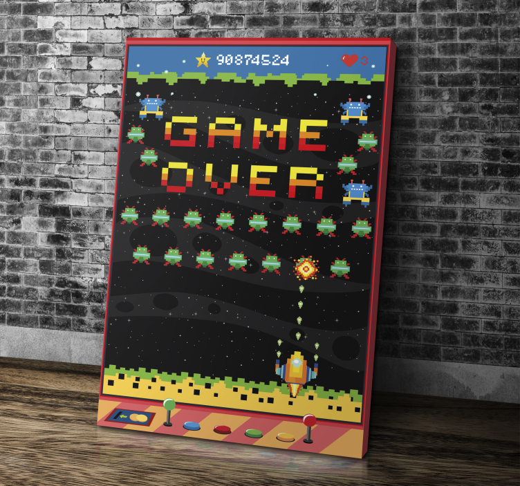 8 bits arcade screen video game canvas art - TenStickers